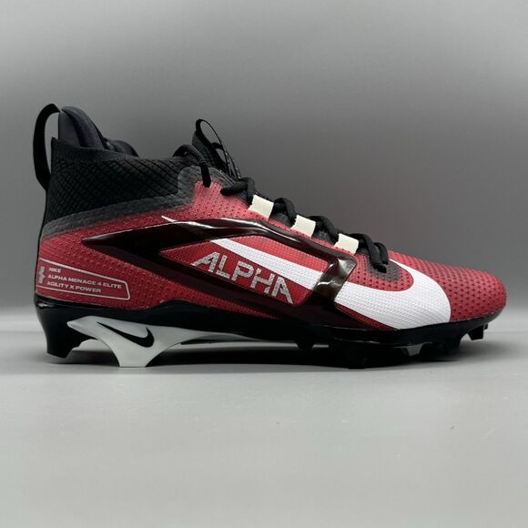 Nike Alpha Menace 4 Elite Football Cleats FD7036-600 Men’s Size 9 Red Black - Picture 1 of 9
